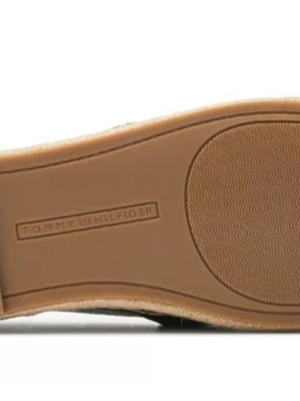 Tommy Hilfiger Black Leather Espadrille Flats, Size 8